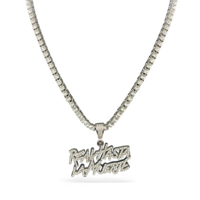 Collier de tennis + pendentif ''REAL HASTA LAMUERTE''