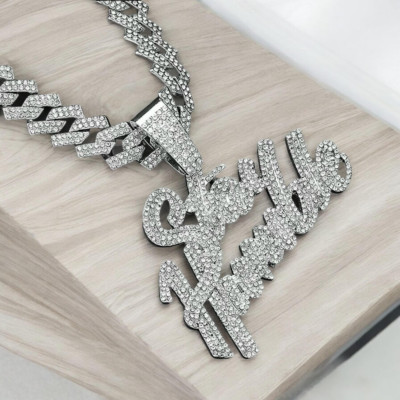 Collier en maillon cubain + pendentif Stay Humble