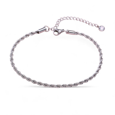 Bracelet de Cheville Argenté 3mm