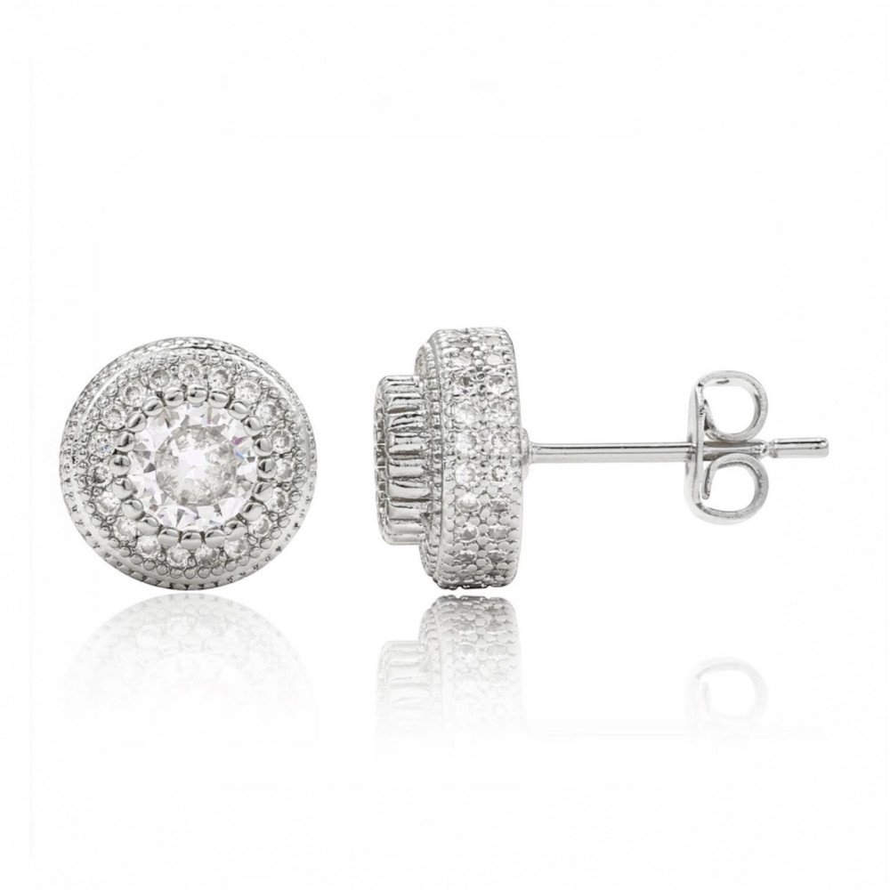 Boucles d'oreille Hip Hop S 925 Argent Sterling